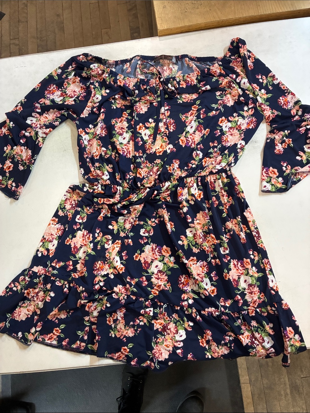 Off shoulder floral dress